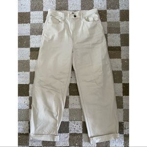 Uniqlo U Womens Wide Leg Jean in Off-White